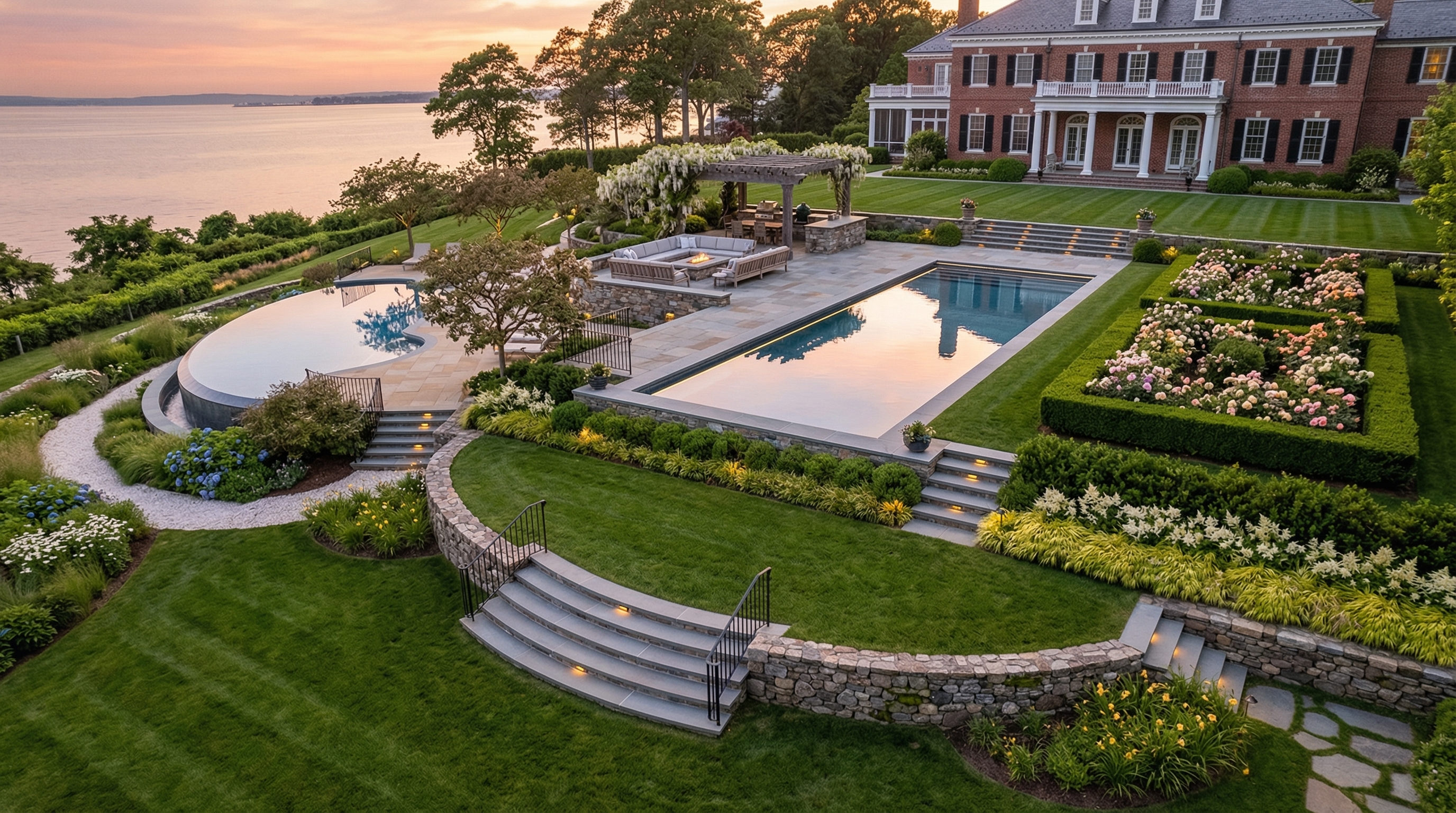 Grand North Shore colonial estate with formal garden